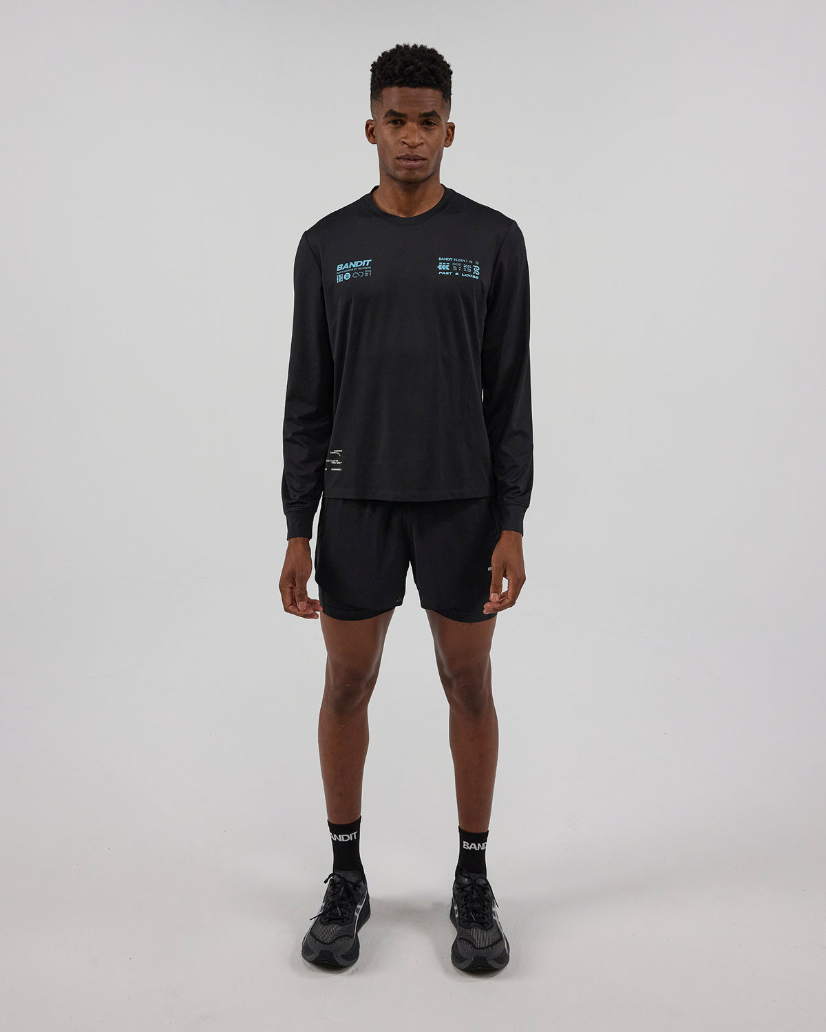Bandit NanoMesh™ Infographic Long Sleeve Unisex - Black - Frontrunner Colombo